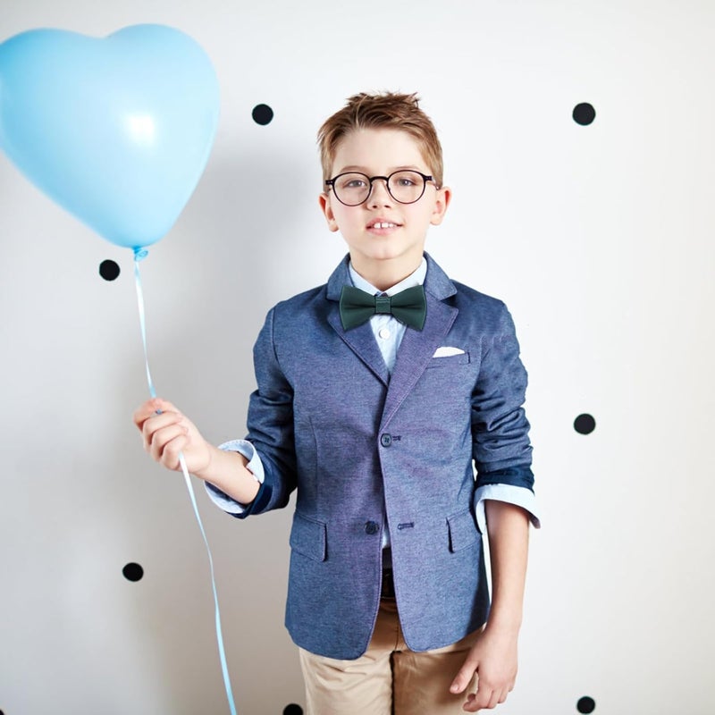 Eshwb Kids Bow Tie, Classic Solid Color Pre-Tied Bow Tie Adjustable Neck Bowtie for Boys Wedding Parties - Image 5